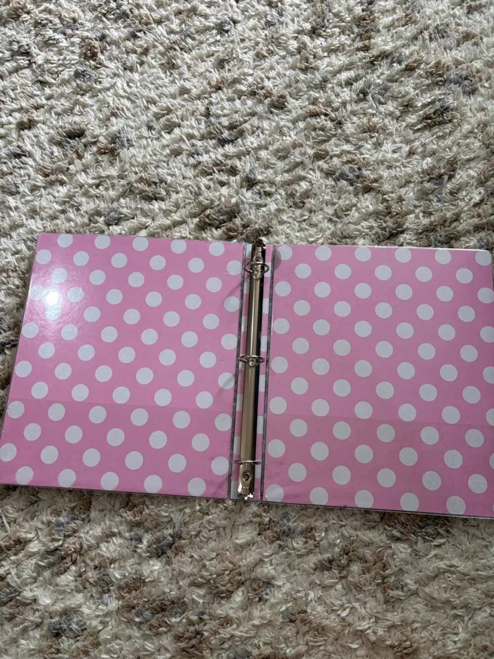 Pink 1” Geometric Pattern Binder